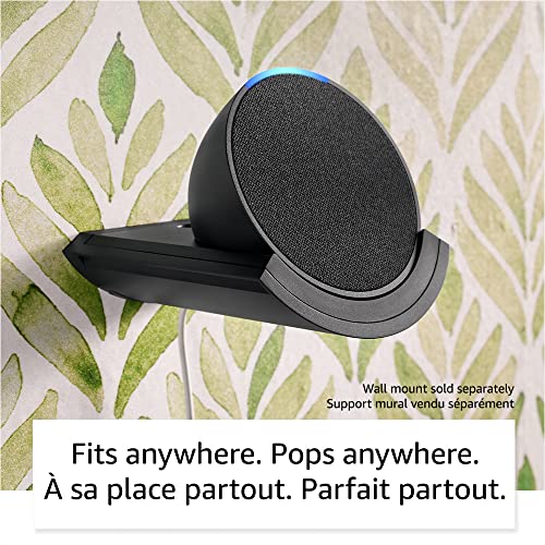 Amazon Echo Pop | Full sound compact smart speaker with Alexa | Charcoal