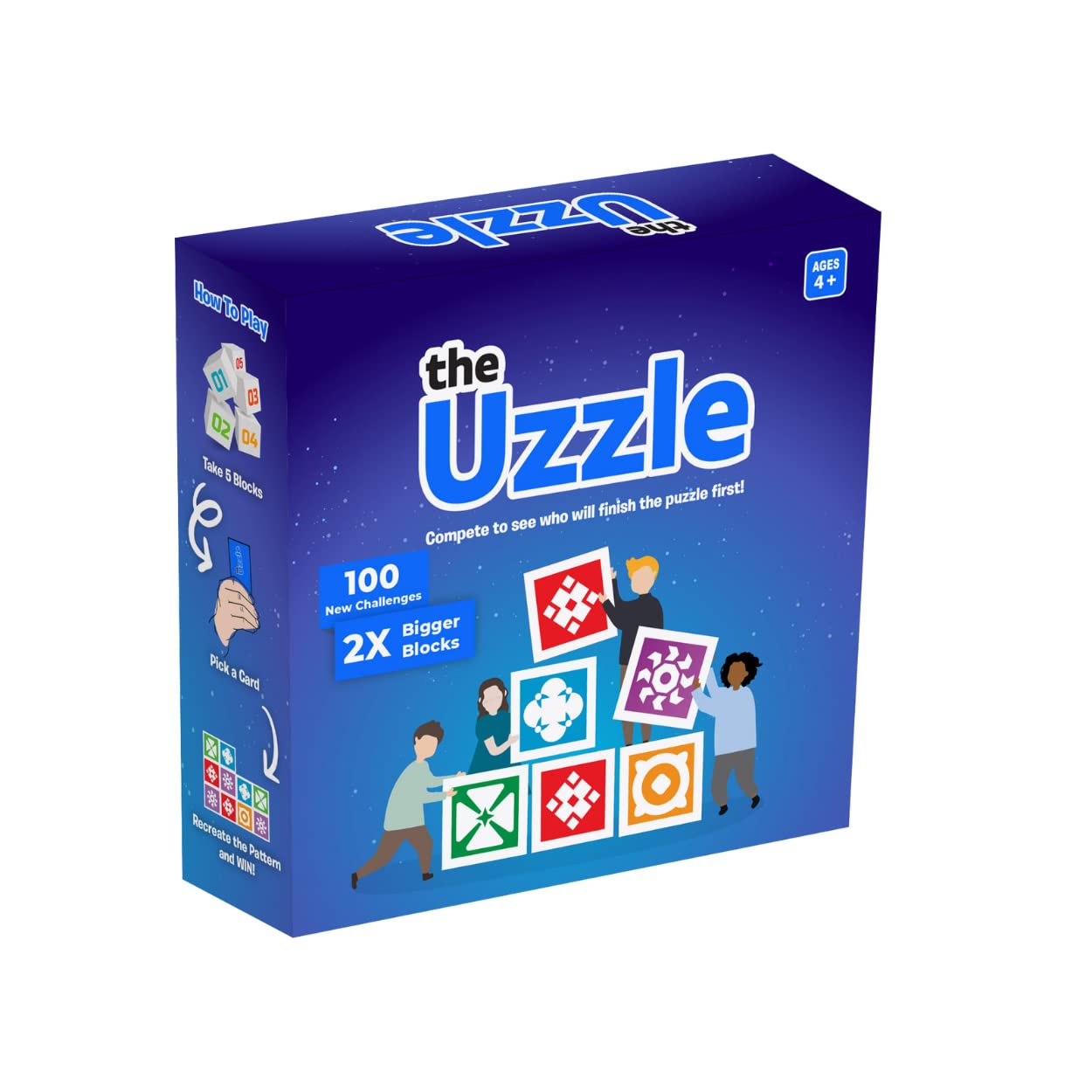 The Uzzle 3.0 Board Game, Popular Family Board Games for Adults, Suitable for Children and Adults, Pattern Block Puzzles Games, Classroom Games for Kids and Adults for Age 4+