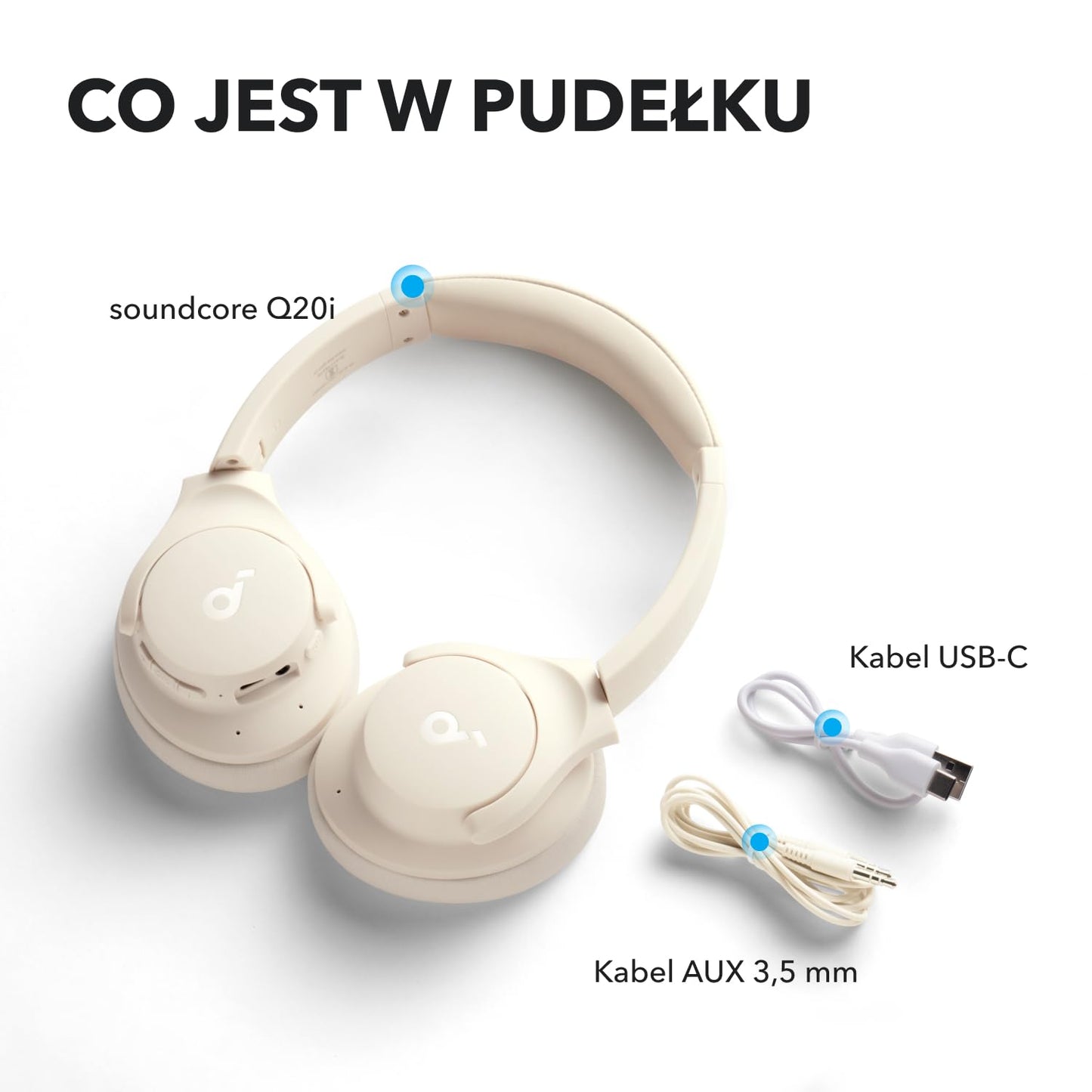 soundcore by Anker Q20i Hybrid Active Noise Cancelling Headphones, Wireless Over-Ear Bluetooth, 40H Long ANC Playtime, Hi-Res Audio, Big Bass, Customize via an App, Transparency Mode, Ideal for Travel