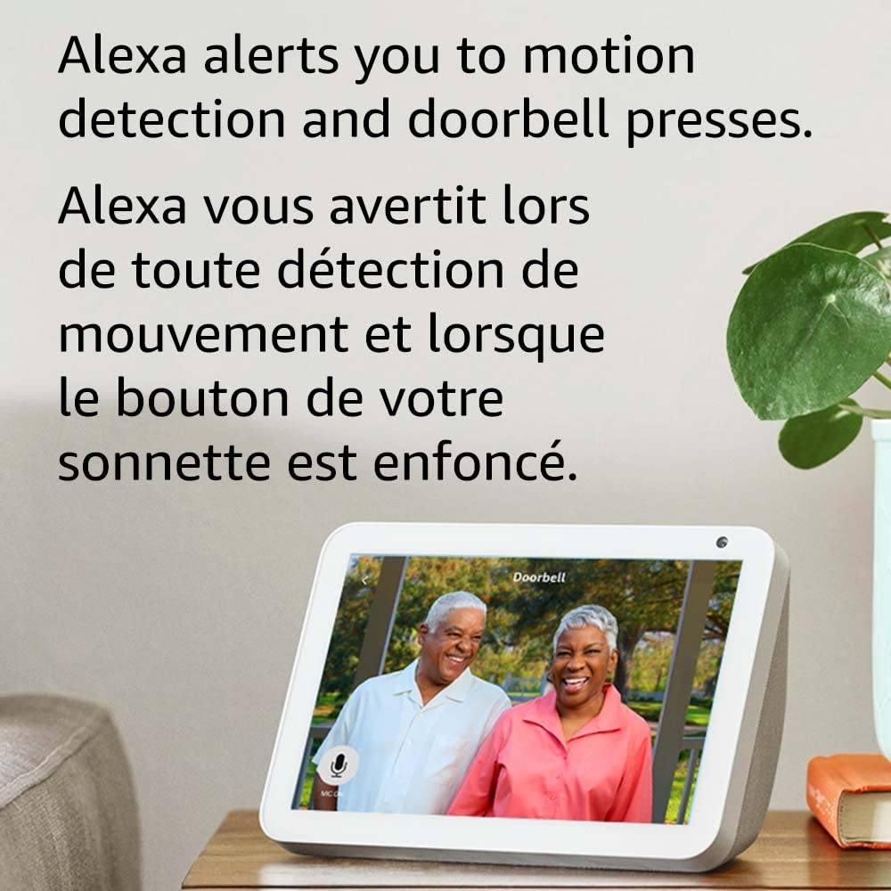 Sonnette vidéo Blink | Audio bidirectionnel, vidéo HD, alertes d'application de mouvement et de carillon et compatible Alexa — avec ou sans fil (noir)