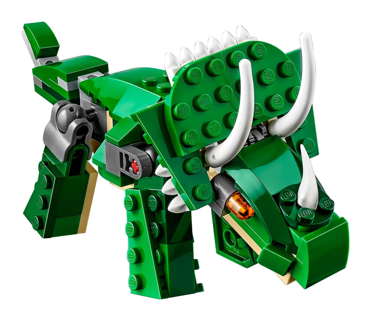 Jouet 3 en 1 Mighty Dinosaur LEGO Creator, se transforme de T. rex en Triceratops en figurines de dinosaures ptérodactyles, excellent cadeau pour les garçons et les filles de 7 à 12 ans, 31058