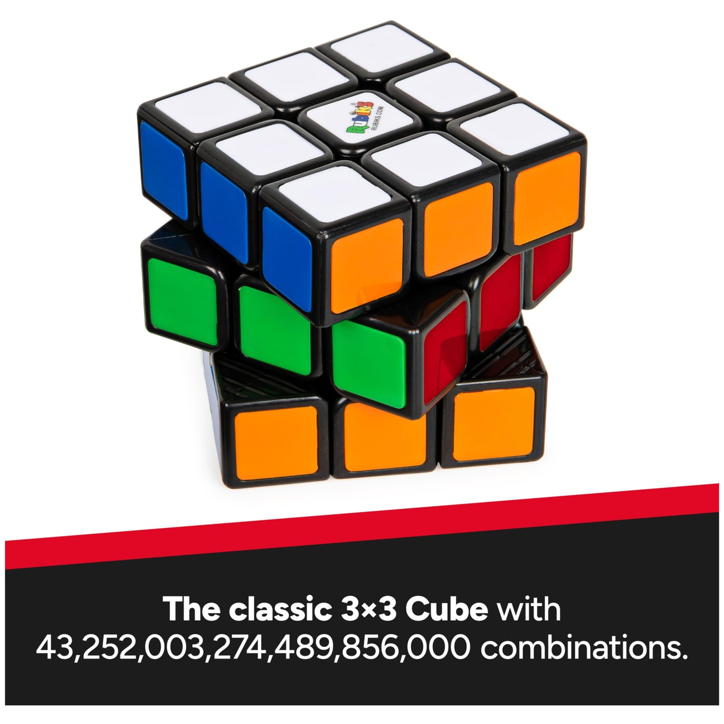 Rubik's Cube, The Original 3x3 Cube 3D Puzzle Fidget Cube Stress Relief Fidget Toy Brain Teasers Travel Games, for Adults and Kids Ages 8 and up