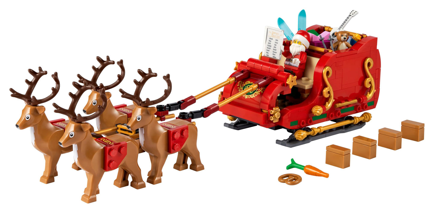 LEGO Santa’s Sleigh Christmas Toy Building Set for Kids Ages 9-13, Comes with a Santa Figurine & Reindeer, Gift for Boys and Girls, Holiday Home Decor, 40499