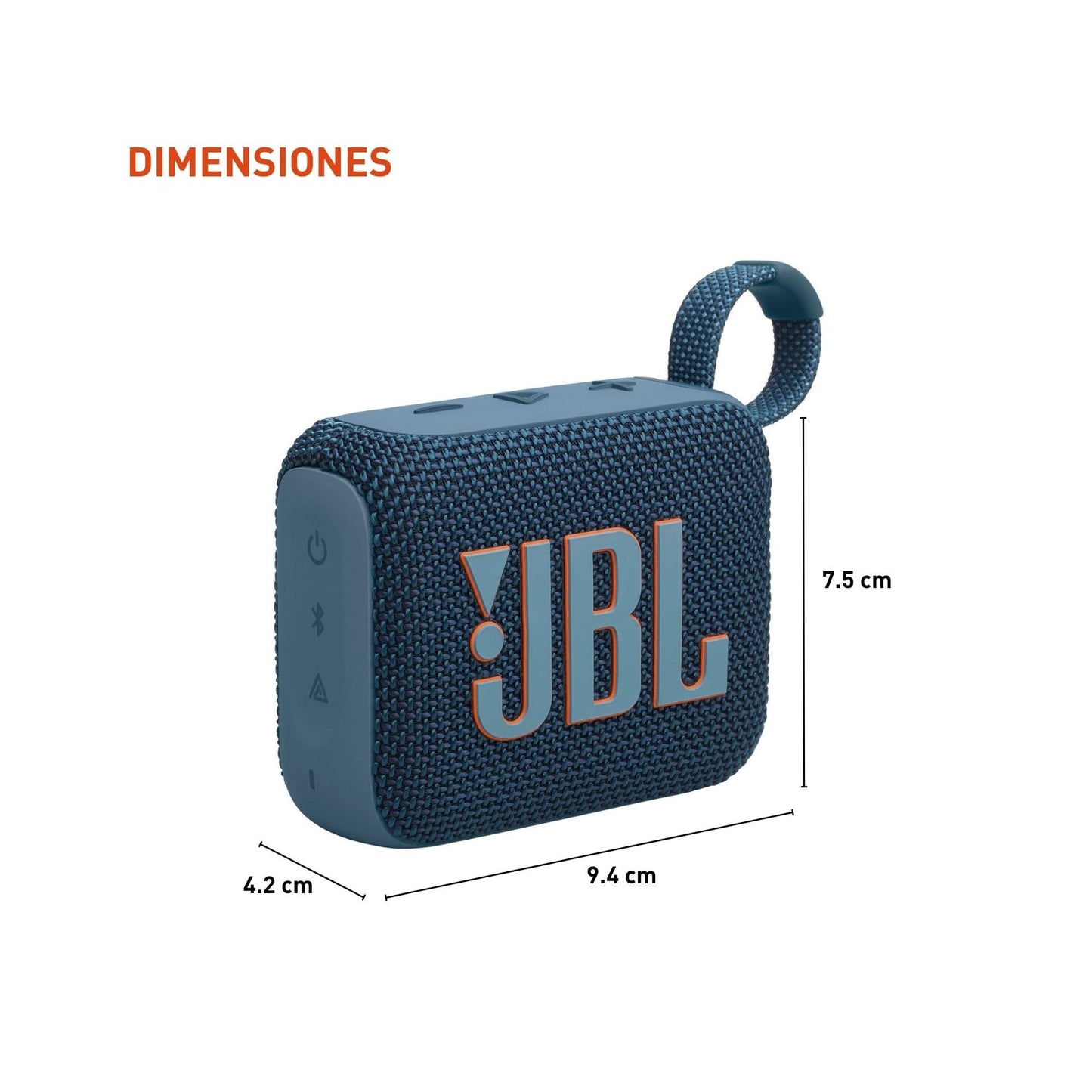 JBL Go 4 - Ultra-Portable, Waterproof and Dustproof Bluetooth Speaker, 7-Hour Built-in Battery, Made in Part with Recycled Materials (Blue)