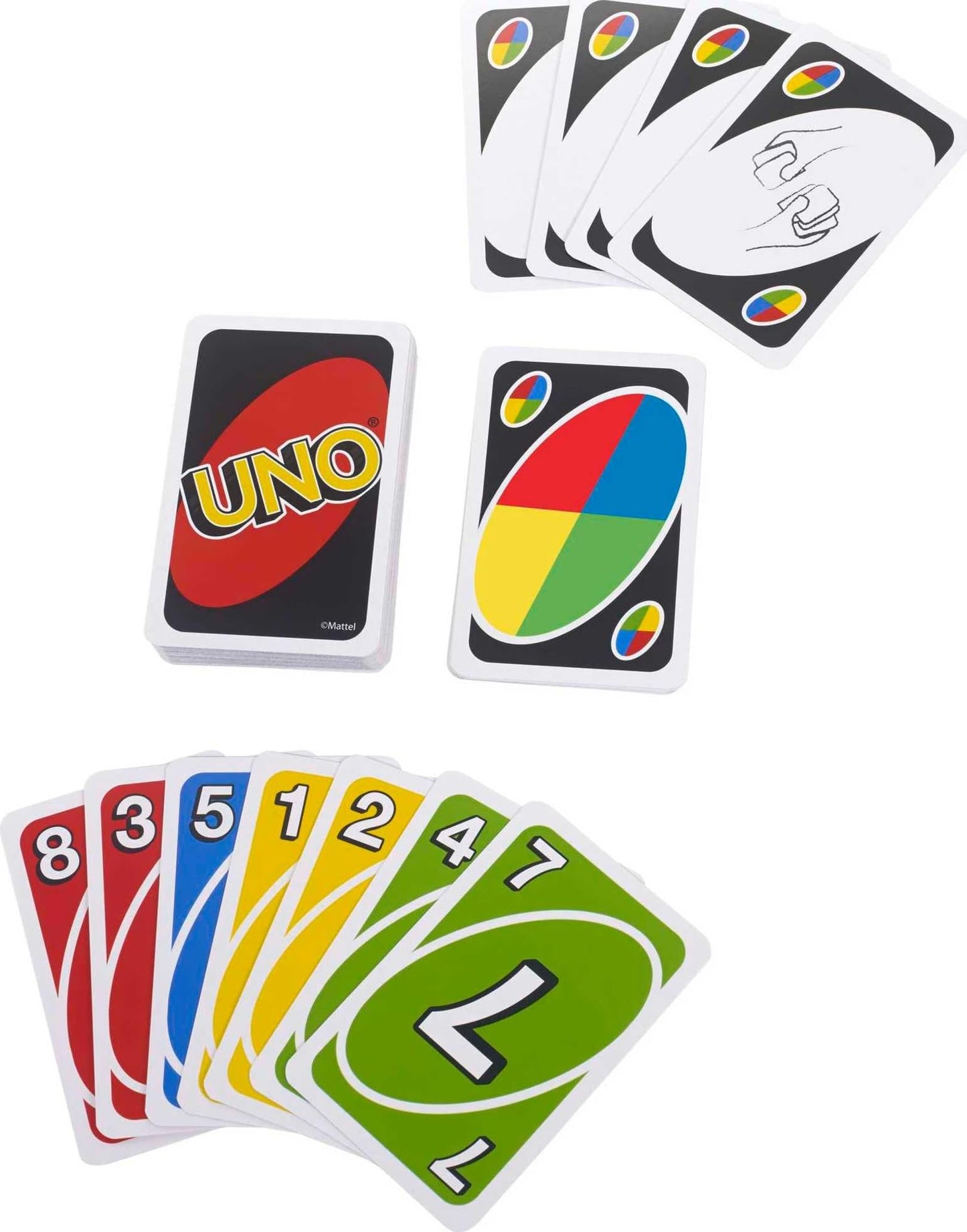 Mattel Games UNO Family Card Game, with 112 Cards in a Sturdy Storage Tin, Travel-Friendly, Makes a Great Game for 7 Year Olds and Up