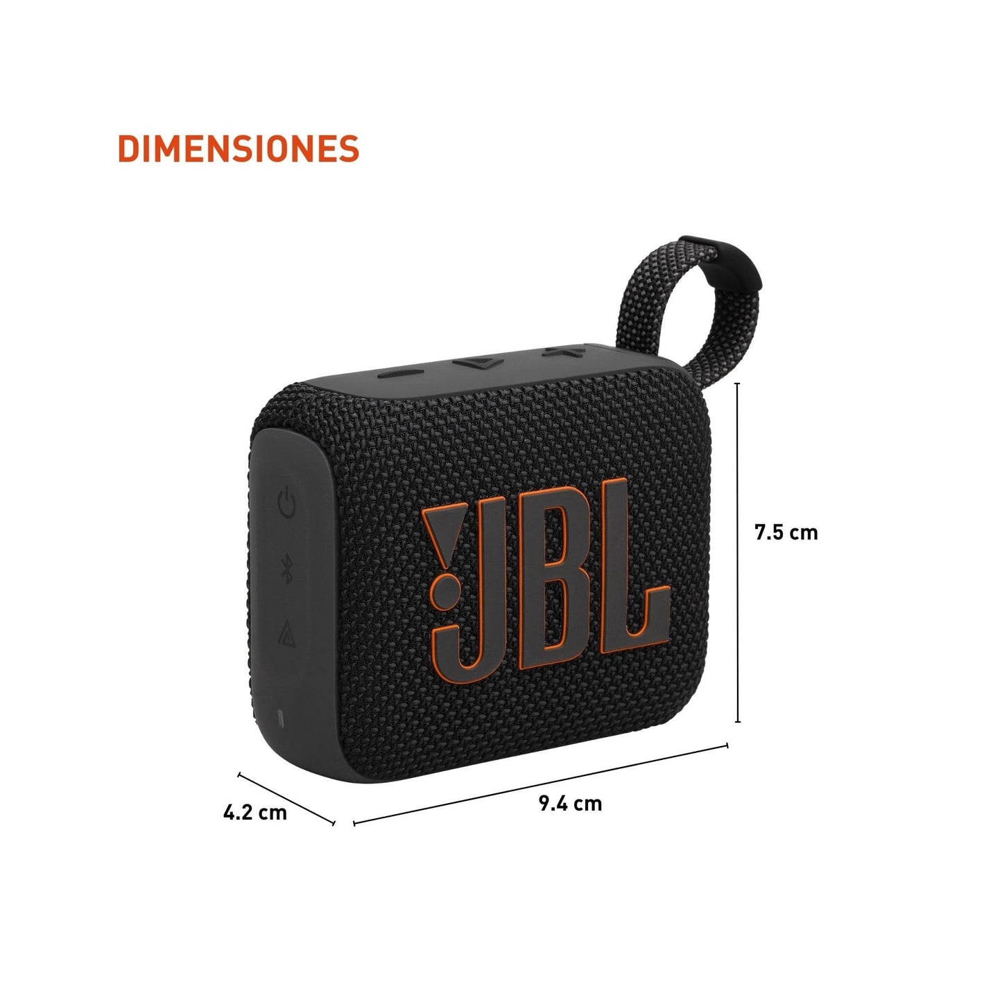 JBL Go 4 - Ultra-Portable, Waterproof and Dustproof Bluetooth Speaker, 7-Hour Built-in Battery, Made in Part with Recycled Materials (Black)