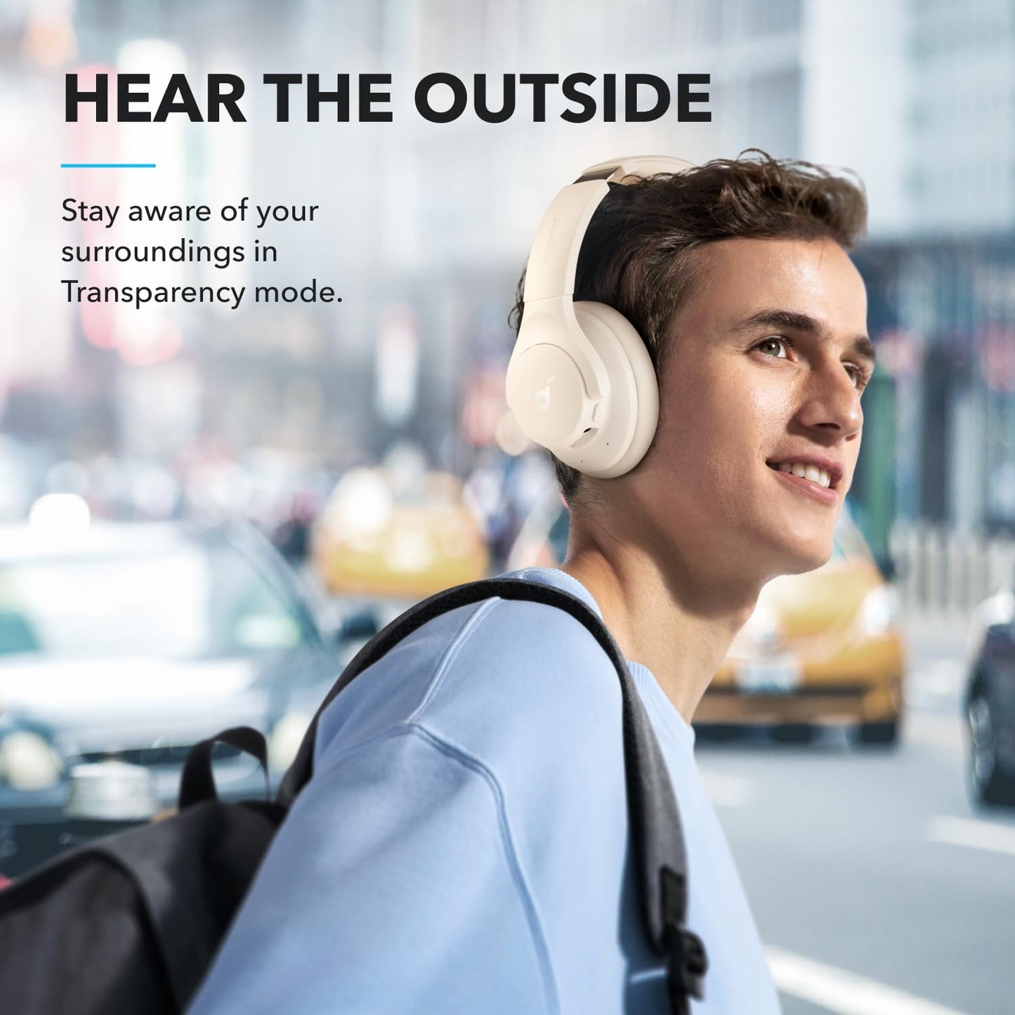 soundcore by Anker Q20i Hybrid Active Noise Cancelling Headphones, Wireless Over-Ear Bluetooth, 40H Long ANC Playtime, Hi-Res Audio, Big Bass, Customize via an App, Transparency Mode, Ideal for Travel