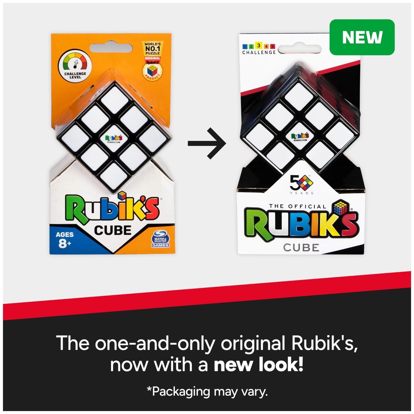 Rubik's Cube, The Original 3x3 Cube 3D Puzzle Fidget Cube Stress Relief Fidget Toy Brain Teasers Travel Games, for Adults and Kids Ages 8 and up