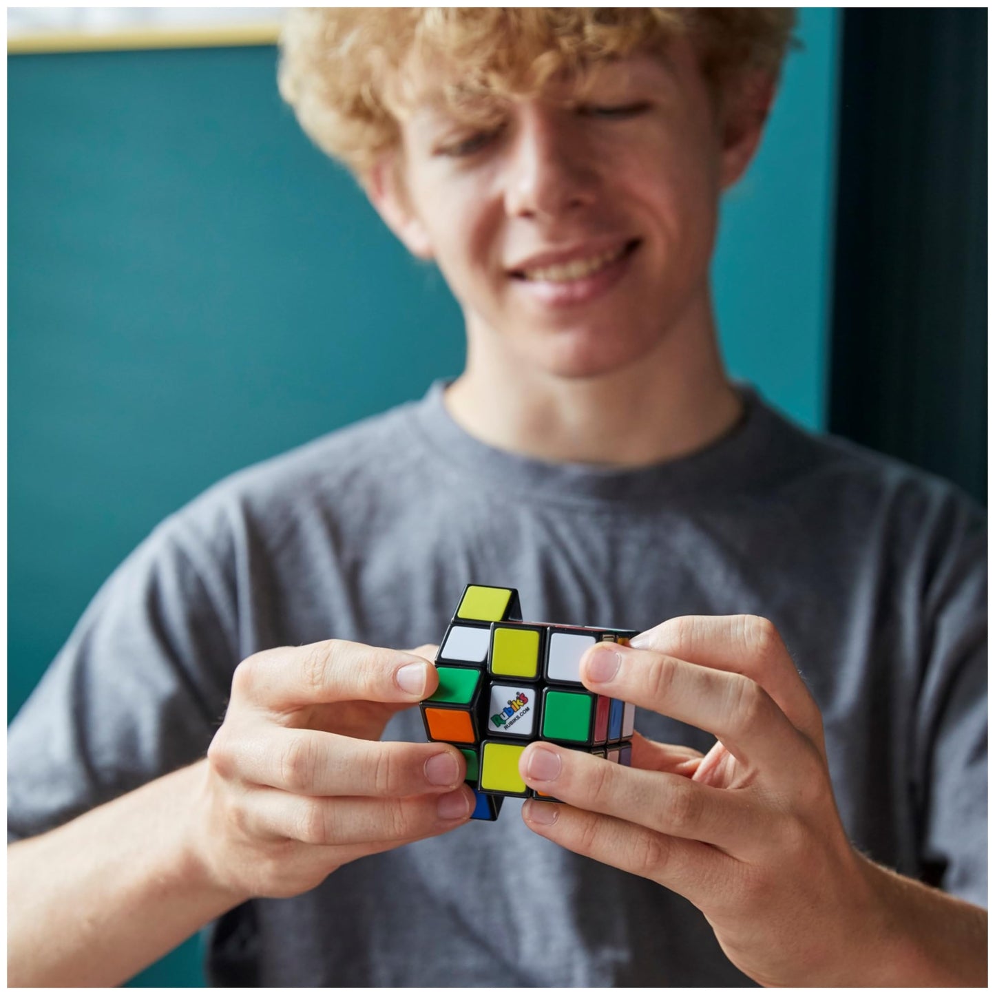 Rubik's Cube, The Original 3x3 Cube 3D Puzzle Fidget Cube Stress Relief Fidget Toy Brain Teasers Travel Games, for Adults and Kids Ages 8 and up