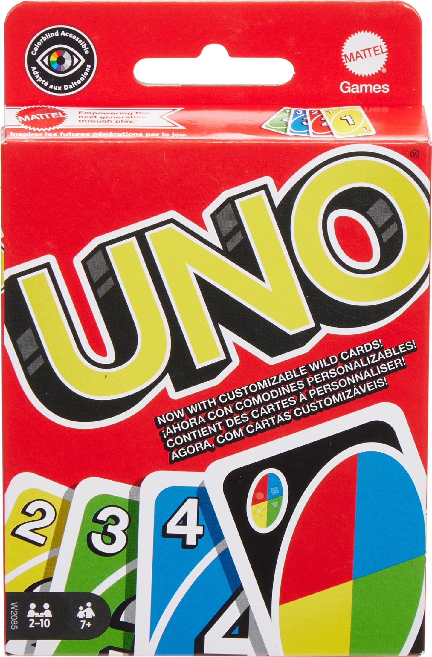 Mattel Games UNO Family Card Game, with 112 Cards in a Sturdy Storage Tin, Travel-Friendly, Makes a Great Game for 7 Year Olds and Up